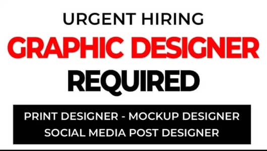 Graphic Designers required full time office job