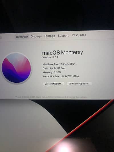 Apple MacBook Pro 16” M1 Pro – 32GB RAM / 512GB SSD – Space Gray – Exc