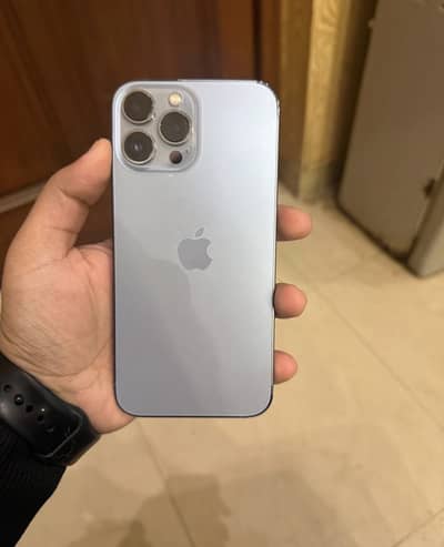 Iphone 13 pro max sierra blue pta approved 256 gb 96 health03069005059