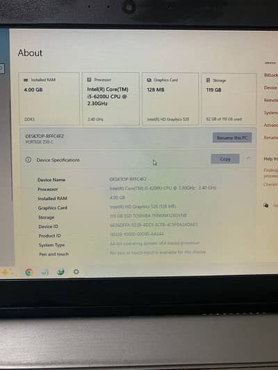 Toshiba Portege i5 6th Gen 4/128 SSD 17000/- only