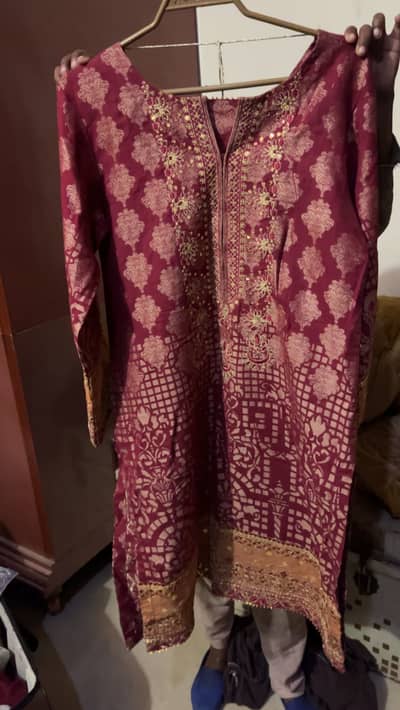 Khaddar dress