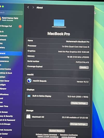 Macbook Pro 2019 | 13-Inch | 128 GB | 16GB RAM | Excellent Condition