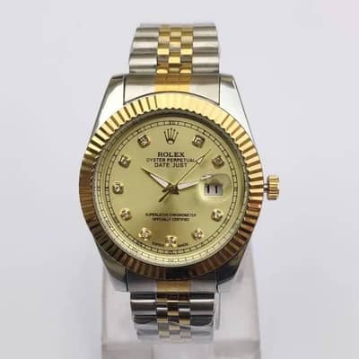 Rolex Stainless Steel Men's Wrist Watch