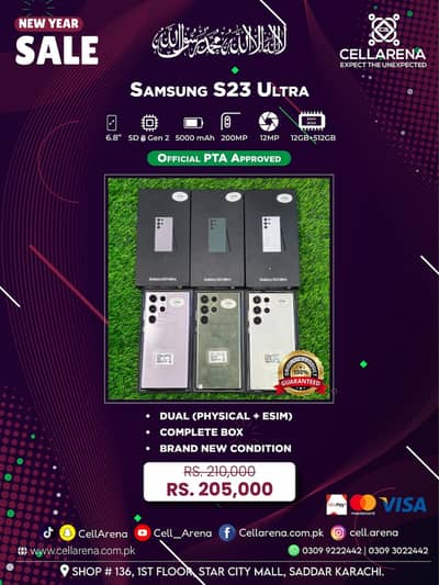 New Year Sale SAMSUNG GALAXY S23 S22 S21 ULTRA APPROVED - CELLARENA