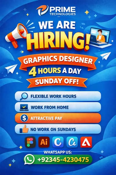 Graphics Designer Required – Remote (Part Time)