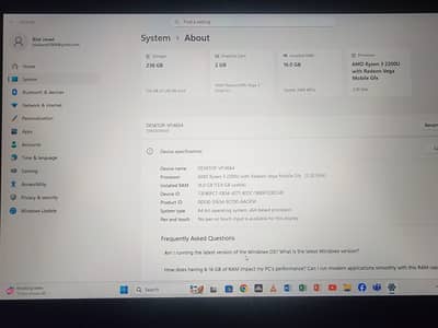 Window 11 pro 16gb 256gb 2gb graphic card Lenovo E585