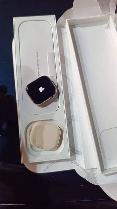 Apple Watch Series 10 Titanium Gold 46mm with Slicon Strap Never Used