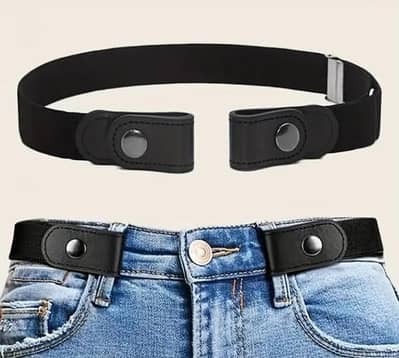 Child Kids Buckle-Free Elastic Belt Stretch Canvas Belt For Boys Girls