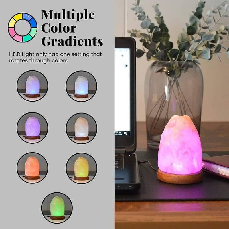 *ہمالیائی نمک کا قدرتی لیمپ - سکون، صفائی اور خوبصورتی ایک ساتھ!* 1