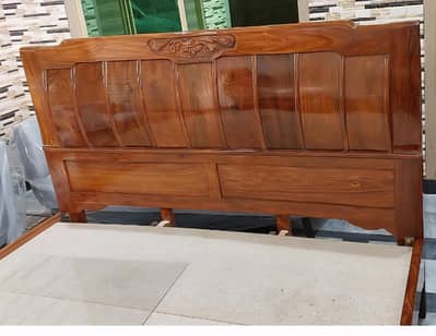 Solid Sheesham wood bed Set king size with side tables dressing