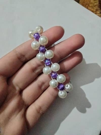 beaded bracelet purple  