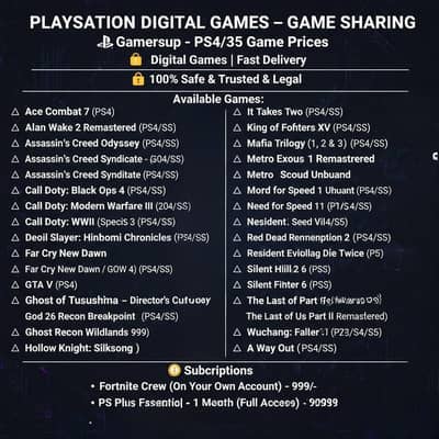 Digital ps5 games