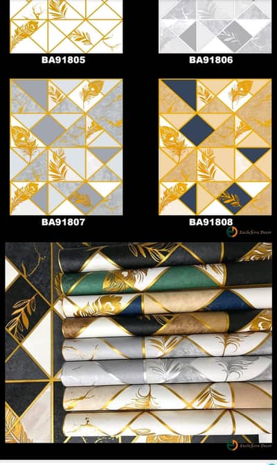 Wall paper-Pvc wall panel-Fluted panel-Wall sheet-flooring-Gola border