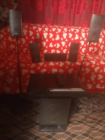 sony home theater 5.1 Bluetooth WiFi inter Nat optical aux with stand