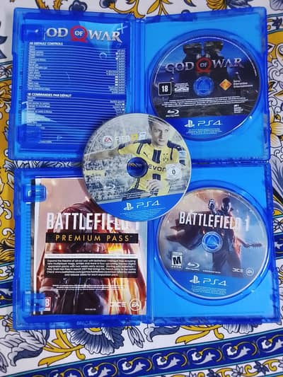 PS games for sale God of war 4, fifa 17, battlefield 1, URGENT SALE