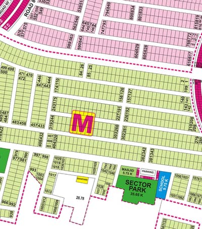 Ideal Location 9Prism M Block Plot For Sale Close To Main Boulevard