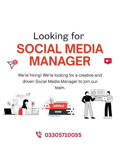 We are looking for a professional Social Media Manager