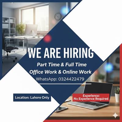 Part time and full time work for male and female