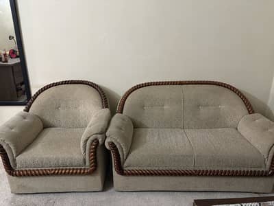 3 seater wooden sofa