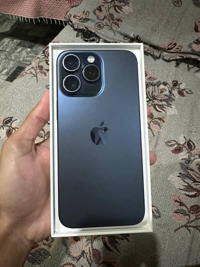 Iphone 15promax blue titanium PTA Approved 256gb