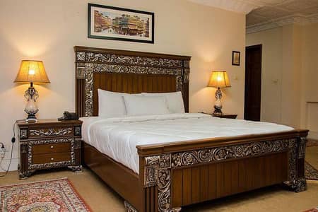 king size bed two side table