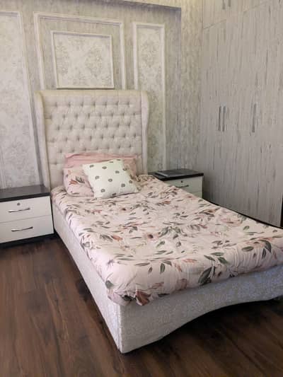 Single Bed with Padded Headboard, Excellent Condition