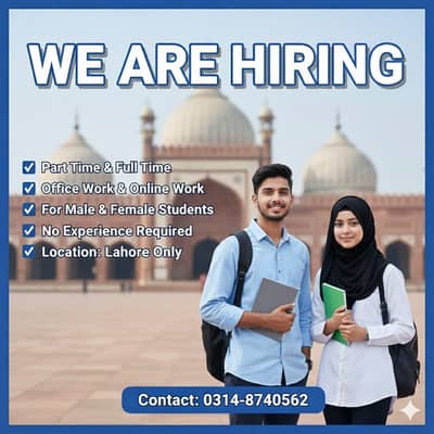 Part time , full time , home base , Office work available