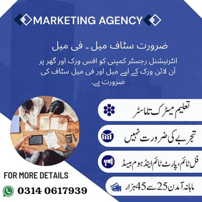 Male and Female home base online jobs