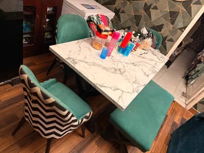 Dining Table with sofa seats