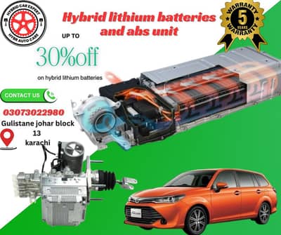 Toyota aqua , prius , axio , fielder hybrid battery and abs unit