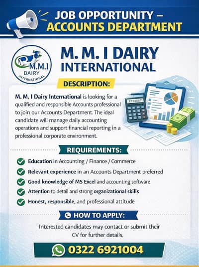 Accounts Officer || Accountant Required – Male & Female Jobs