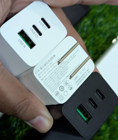 65W Gan Original PD Charger Trio Galaxy Samsung S26 S25 s24 Ultra 45w