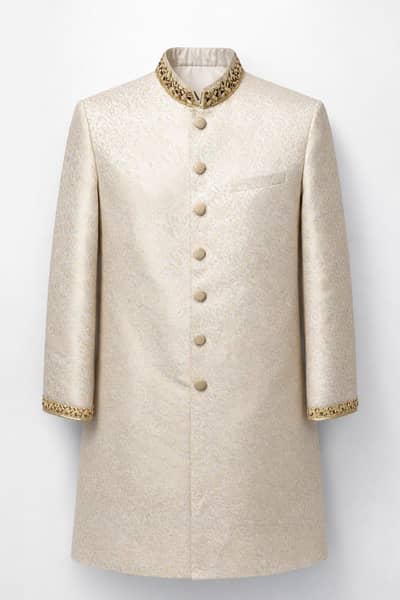 Balochi Style Sherwani Branded Off White L/XL Size