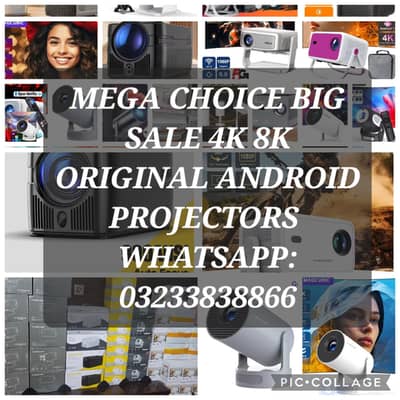 FULL HD 4K ANDROID SMART MINI MULIYMEDIA CINEMA PROJECTORS BOX PACK