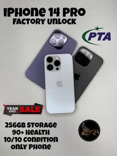 iphone 12 pro/13 pro/14 pro/256gb/pta approved