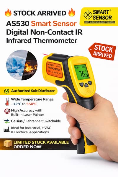 AS530 Smart Sensor Digital IR Infrared Thermometer Temperature Gun