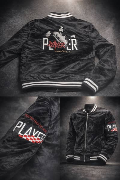 Player velvet varsity jacket Medium size