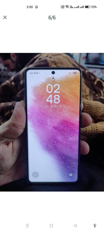 Samsung Galaxy A73 5G 256gb Support Memory 8GB RAM With Box and covers