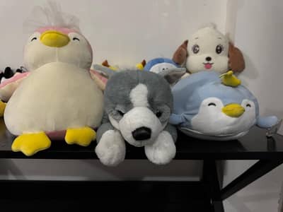 Dog and Penguine stuffed toy big size imported from US