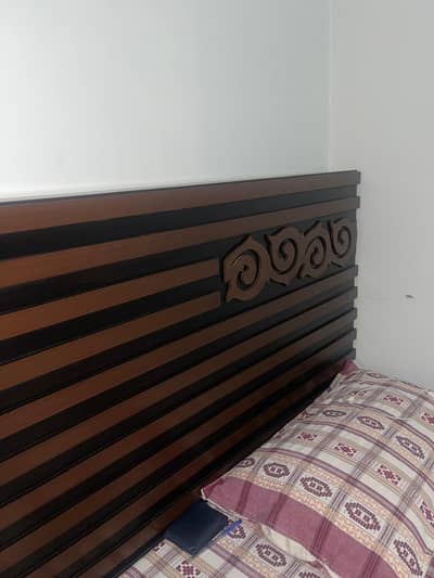 wooden bed