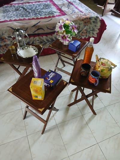 4 picnic tables set, foldable with handcarry in phase 8