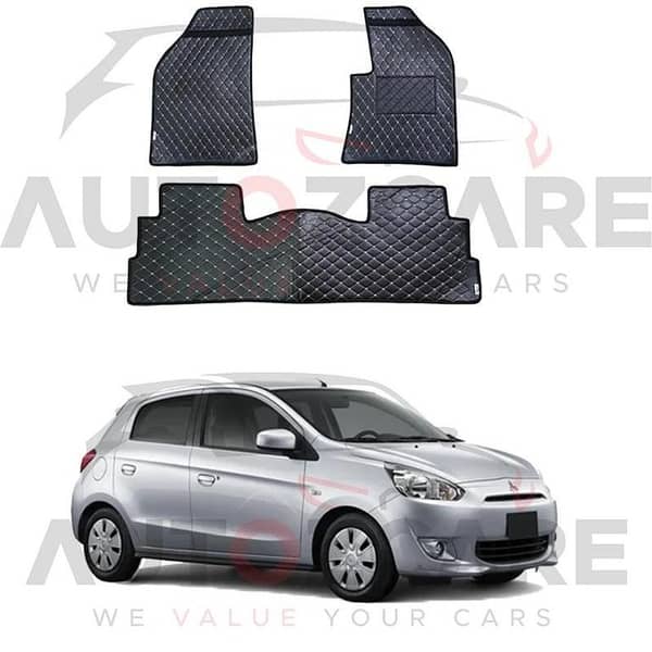 Mitsubishi Mirage 7D Floor Mat ( Flat Style ) 3PCS - Model 2012-2018