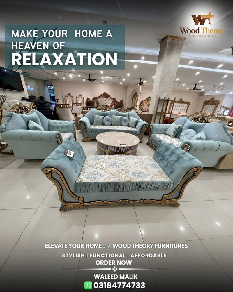 sofa set . with table . 0