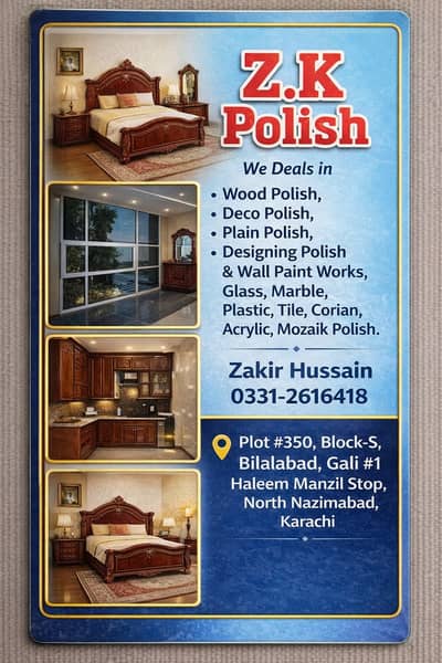 Wood Polish & Furniture Polish Service/ deco paint / wood paint