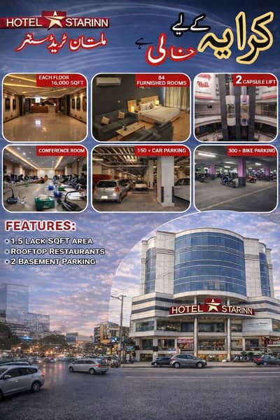 Multan Tread Centor Building Floor Wise For Rent Hot Location In Multan Best For Investor