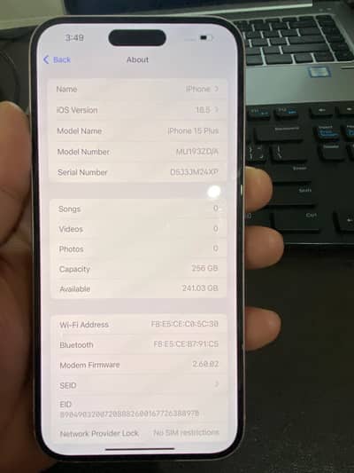 iPhone 15 plus 256GB Non PTA Pink