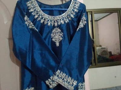  Beautiful Blue Embroidered Suit – Party / Wedding Wear 