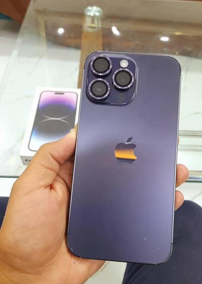 Iphone 14 pro max deep purple 128gb with box