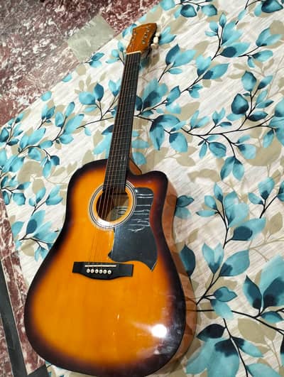 Caraya Acoustic Guitar - Cutaway Design - Sunburst Finish