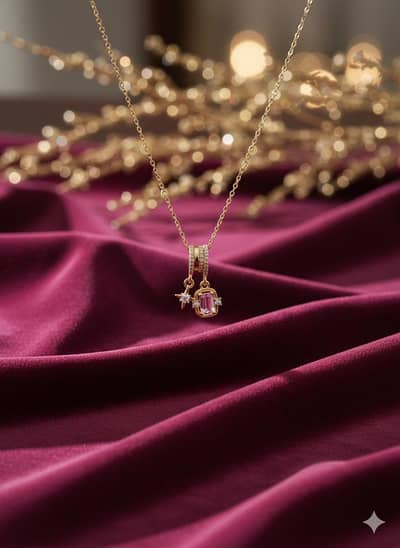 Premium Pink Stone Charm Necklace - Perfect Birthday Gift For Womens